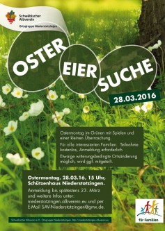 Plakat Ostereiersuche 2016