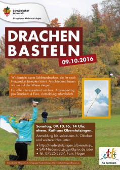 Drachen basteln Plakat